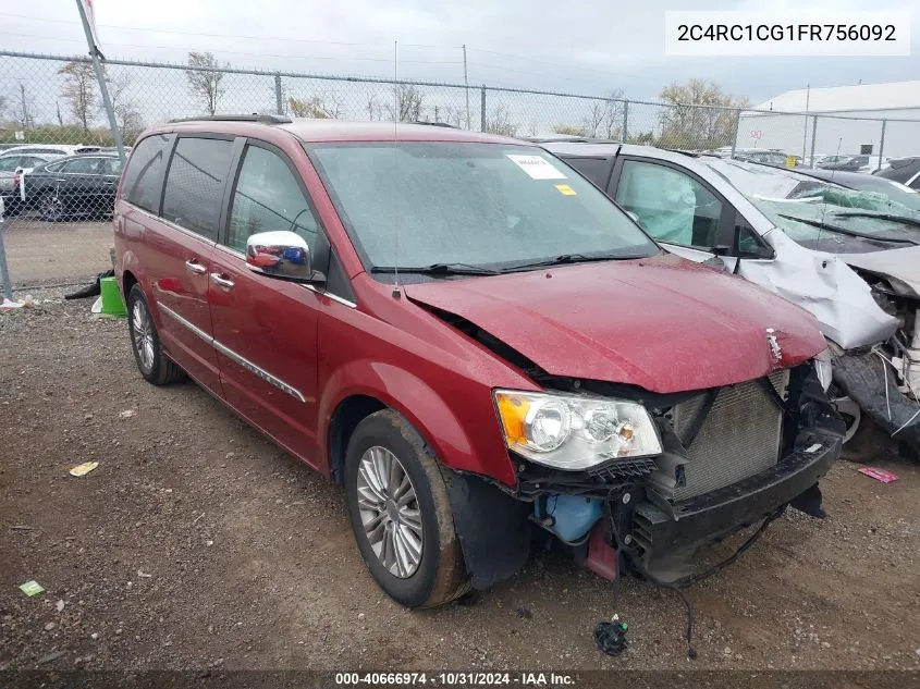 2015 Chrysler Town & Country Touring-L VIN: 2C4RC1CG1FR756092 Lot: 40666974