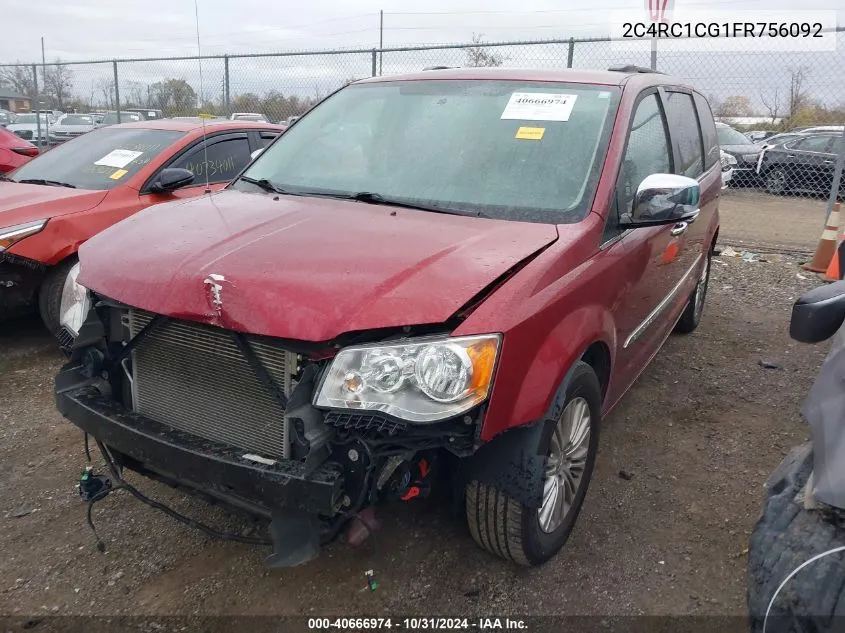 2015 Chrysler Town & Country Touring-L VIN: 2C4RC1CG1FR756092 Lot: 40666974