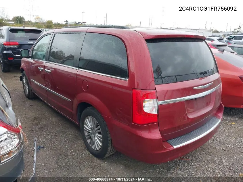 2015 Chrysler Town & Country Touring-L VIN: 2C4RC1CG1FR756092 Lot: 40666974