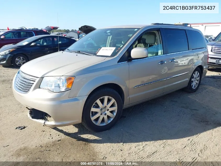 2015 Chrysler Town & Country Touring VIN: 2C4RC1BG3FR753437 Lot: 40781375