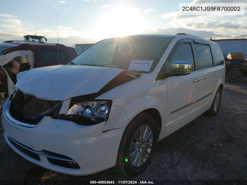 2015 Chrysler Town & Country Limited VIN: 2C4RC1JG9FR700002 Lot: 40803643