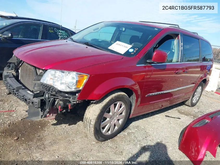 2015 Chrysler Town & Country Touring VIN: 2C4RC1BG5FR587793 Lot: 40815308