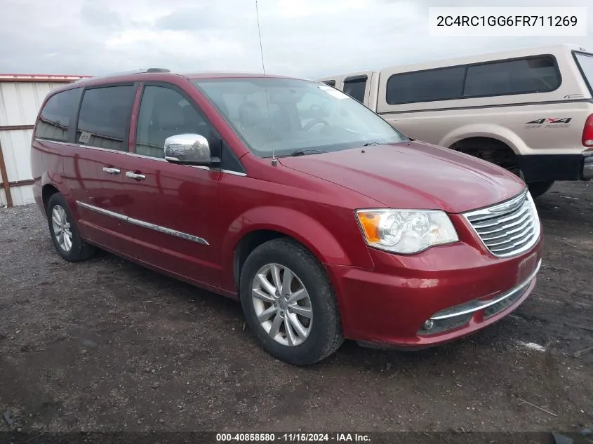 2015 Chrysler Town & Country Limited Platinum VIN: 2C4RC1GG6FR711269 Lot: 40858580