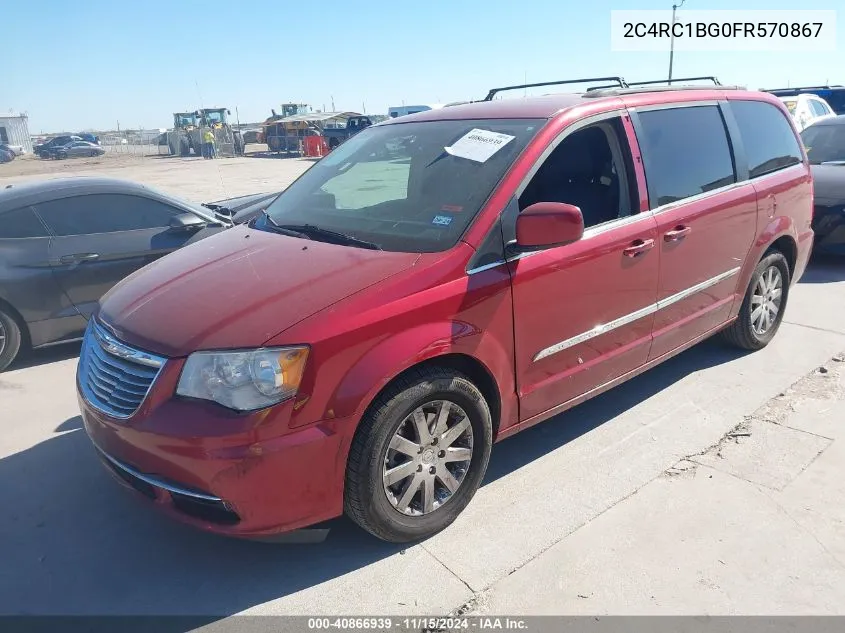 2015 Chrysler Town & Country Touring VIN: 2C4RC1BG0FR570867 Lot: 40866939