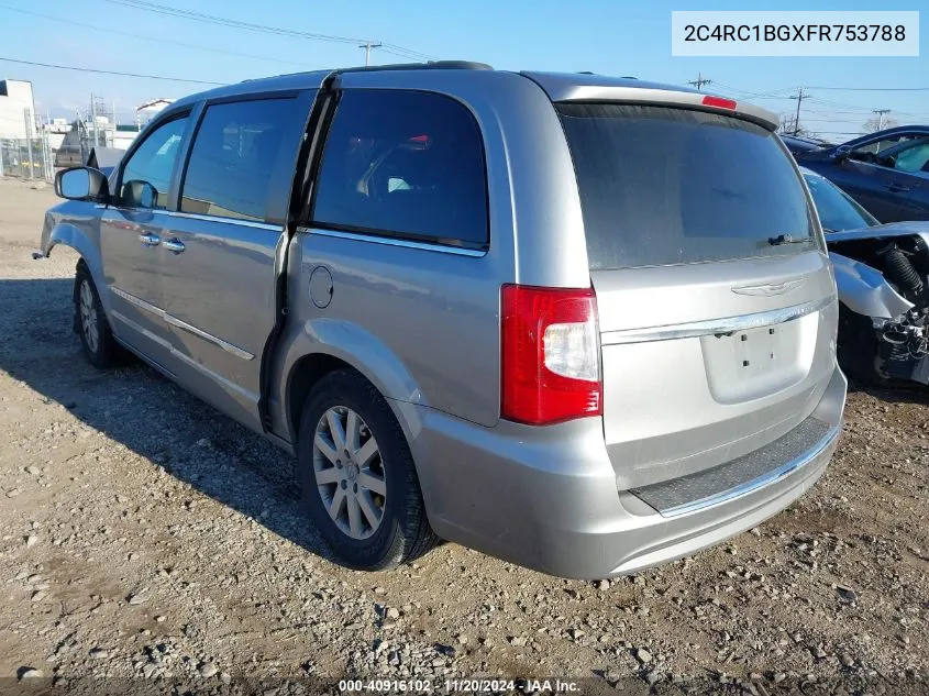 2015 Chrysler Town & Country Touring VIN: 2C4RC1BGXFR753788 Lot: 40916102