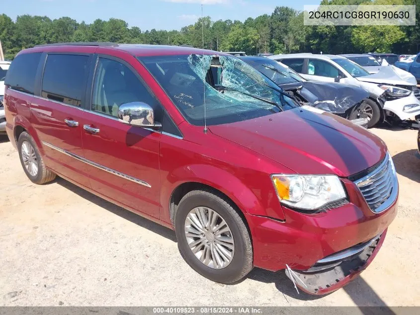 2016 Chrysler Town & Country Touring-L Anniversary Edition VIN: 2C4RC1CG8GR190630 Lot: 40109523