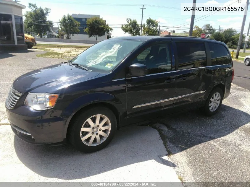 2016 Chrysler Town & Country Touring VIN: 2C4RC1BG0GR165576 Lot: 40184790