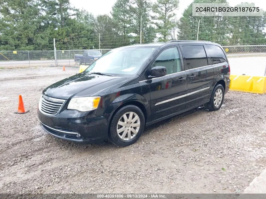 2016 Chrysler Town & Country Touring VIN: 2C4RC1BG2GR187675 Lot: 40351806