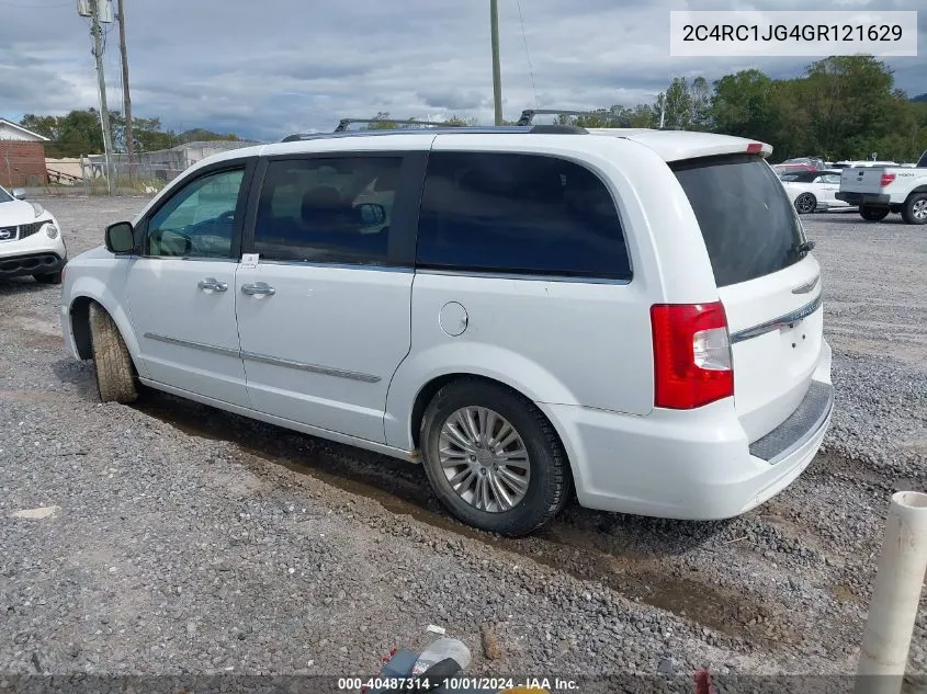 2016 Chrysler Town & Country Limited VIN: 2C4RC1JG4GR121629 Lot: 40487314