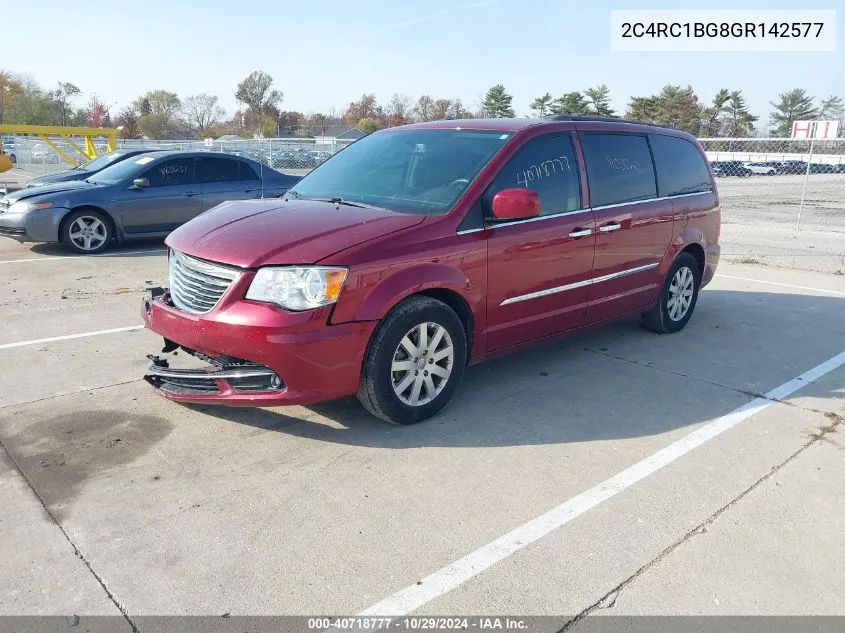 2016 Chrysler Town & Country Touring VIN: 2C4RC1BG8GR142577 Lot: 40718777