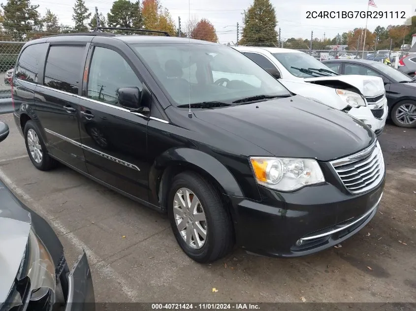 2016 Chrysler Town & Country Touring VIN: 2C4RC1BG7GR291112 Lot: 40721424