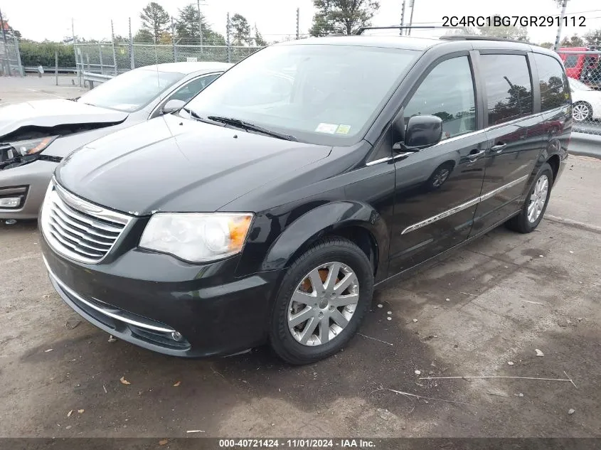 2016 Chrysler Town & Country Touring VIN: 2C4RC1BG7GR291112 Lot: 40721424