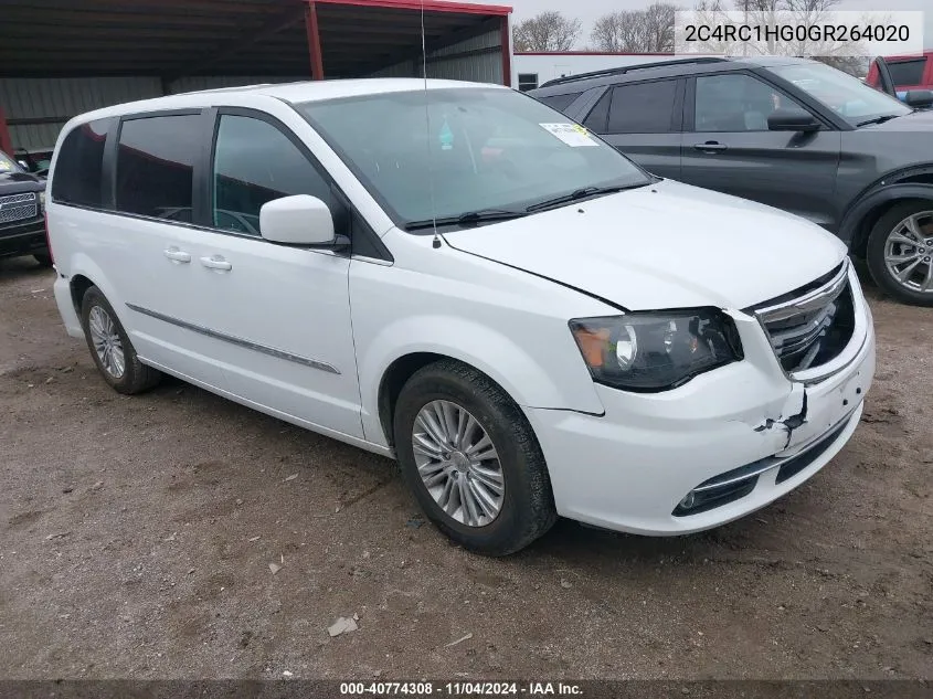 2016 Chrysler Town & Country S VIN: 2C4RC1HG0GR264020 Lot: 40774308