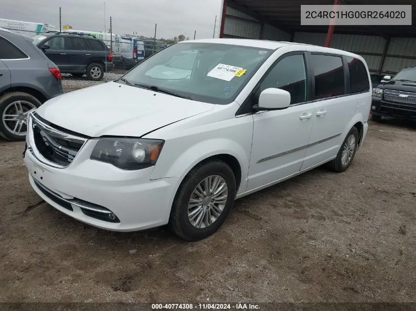 2016 Chrysler Town & Country S VIN: 2C4RC1HG0GR264020 Lot: 40774308