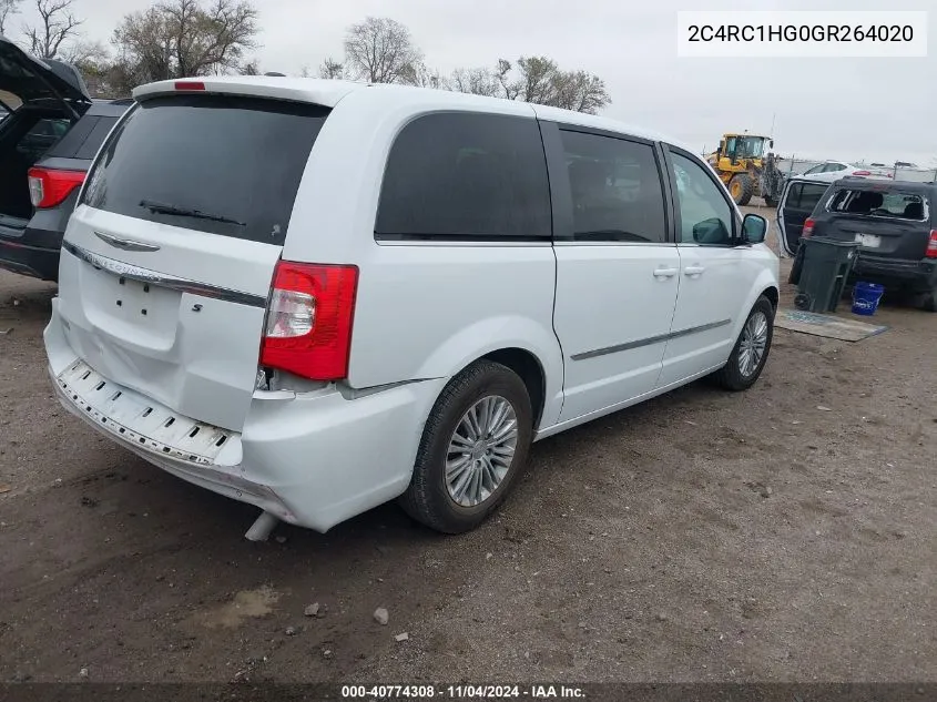 2016 Chrysler Town & Country S VIN: 2C4RC1HG0GR264020 Lot: 40774308