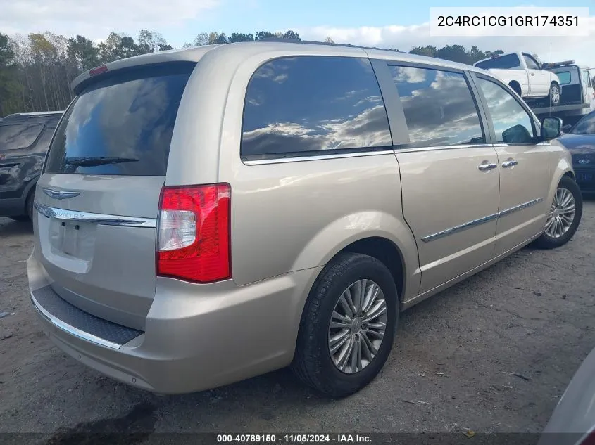 2016 Chrysler Town & Country Touring-L Anniversary Edition VIN: 2C4RC1CG1GR174351 Lot: 40789150