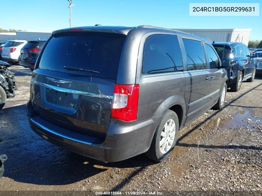 2016 Chrysler Town & Country Touring VIN: 2C4RC1BG5GR299631 Lot: 40819564