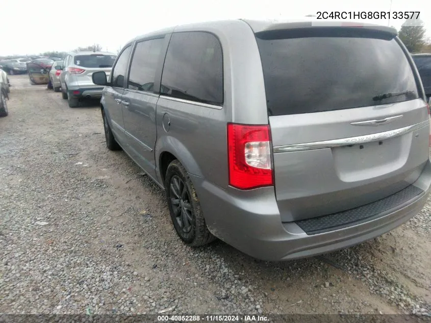 2016 Chrysler Town & Country S VIN: 2C4RC1HG8GR133577 Lot: 40852288