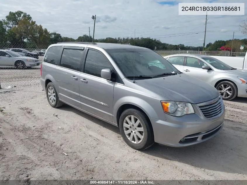 2016 Chrysler Town & Country Touring VIN: 2C4RC1BG3GR186681 Lot: 40854147