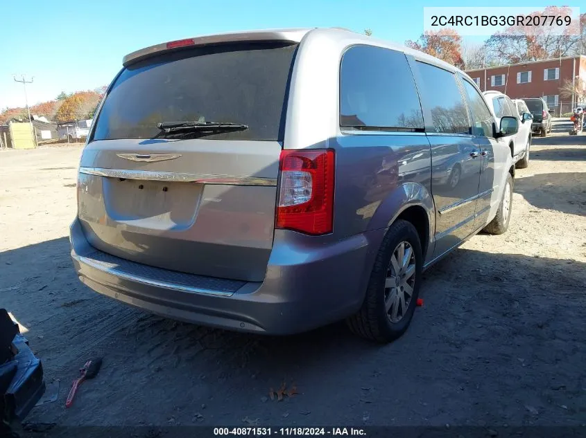 2016 Chrysler Town & Country Touring VIN: 2C4RC1BG3GR207769 Lot: 40871531