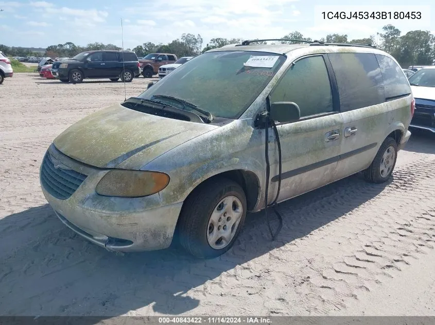 2003 Chrysler Voyager Lx VIN: 1C4GJ45343B180453 Lot: 40843422