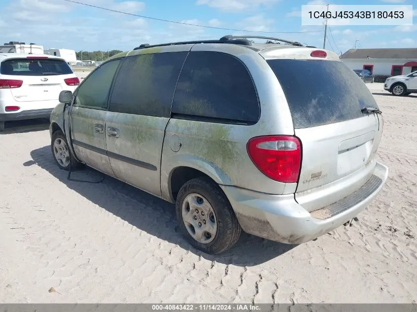 2003 Chrysler Voyager Lx VIN: 1C4GJ45343B180453 Lot: 40843422