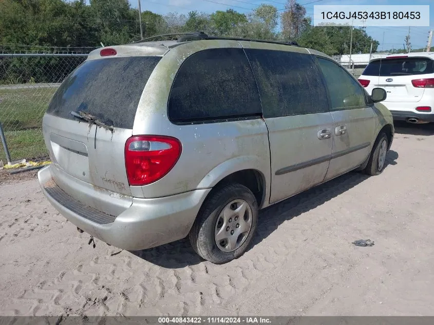 2003 Chrysler Voyager Lx VIN: 1C4GJ45343B180453 Lot: 40843422