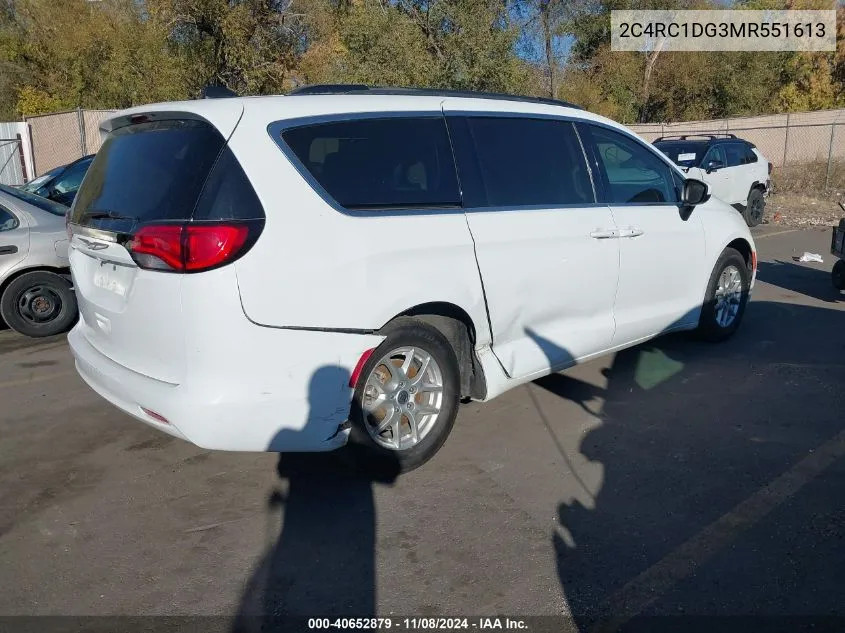 2021 Chrysler Voyager Lxi VIN: 2C4RC1DG3MR551613 Lot: 40652879