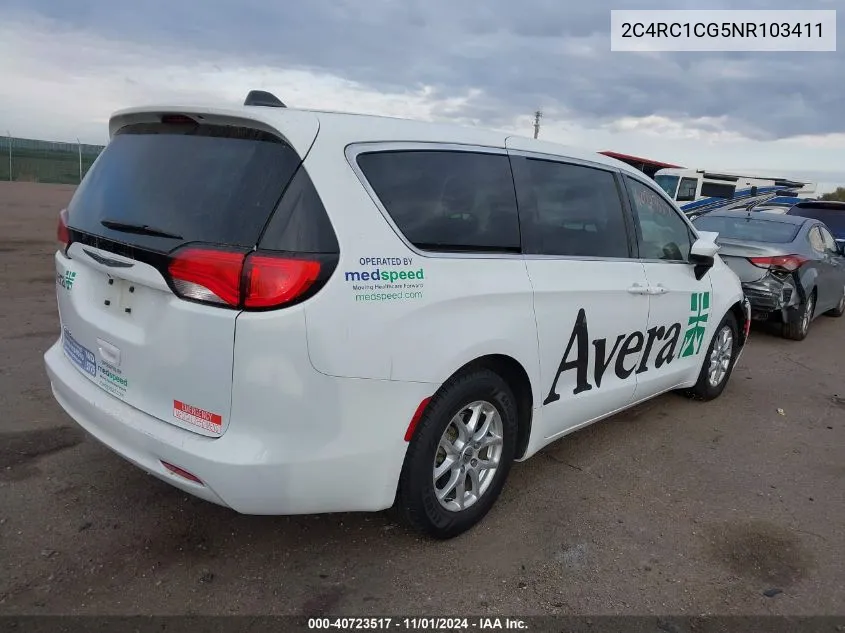 2022 Chrysler Voyager Lx VIN: 2C4RC1CG5NR103411 Lot: 40723517