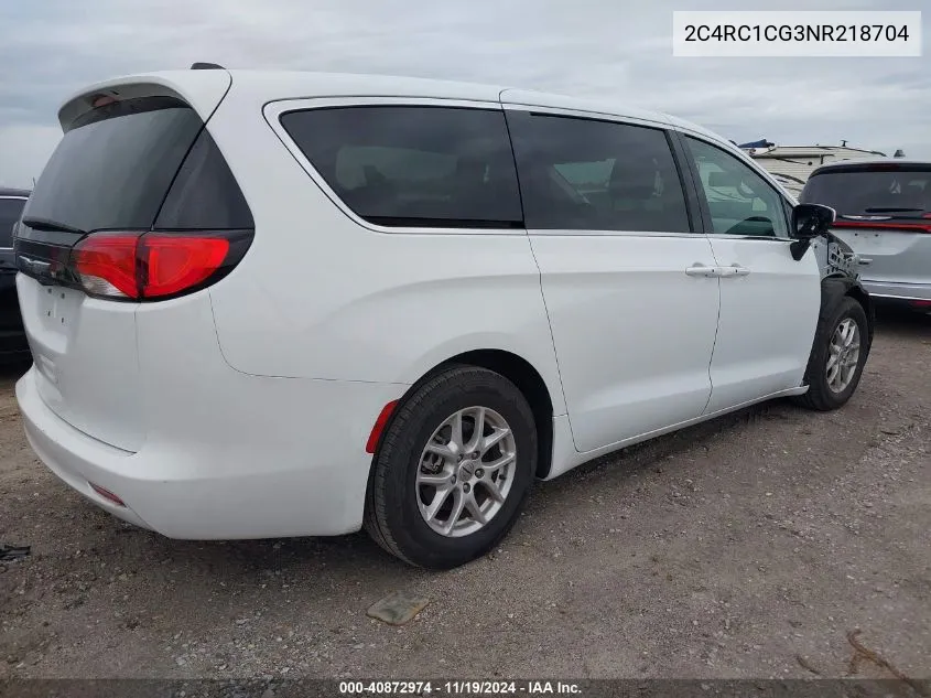 2022 Chrysler Voyager Lx VIN: 2C4RC1CG3NR218704 Lot: 40872974