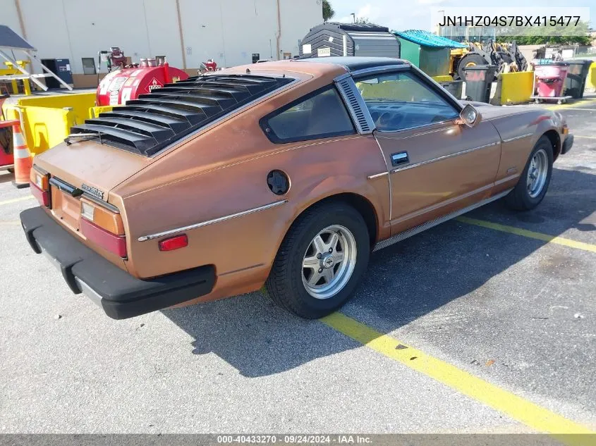 1981 Datsun 280Zx VIN: JN1HZ04S7BX415477 Lot: 40433270