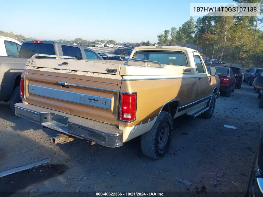 1B7HW14T0GS107138 1986 Dodge W-Series W150