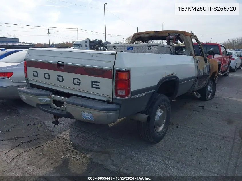 1993 Dodge W-Series W200/W250 VIN: 1B7KM26C1PS266720 Lot: 40655445