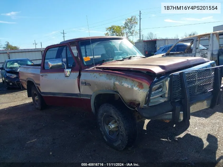 1993 Dodge W-Series W150 VIN: 1B7HM16Y4PS201554 Lot: 40816716