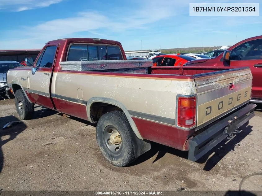 1993 Dodge W-Series W150 VIN: 1B7HM16Y4PS201554 Lot: 40816716