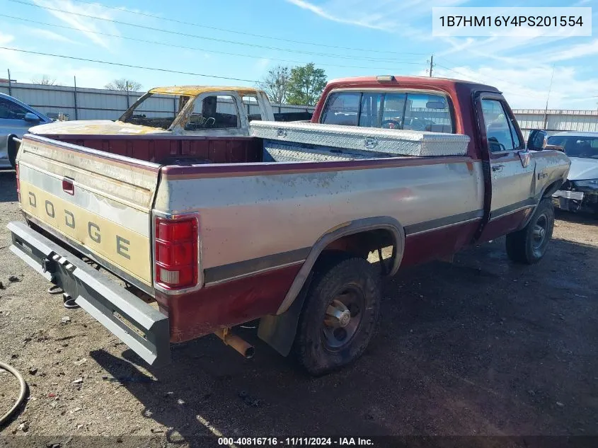 1993 Dodge W-Series W150 VIN: 1B7HM16Y4PS201554 Lot: 40816716