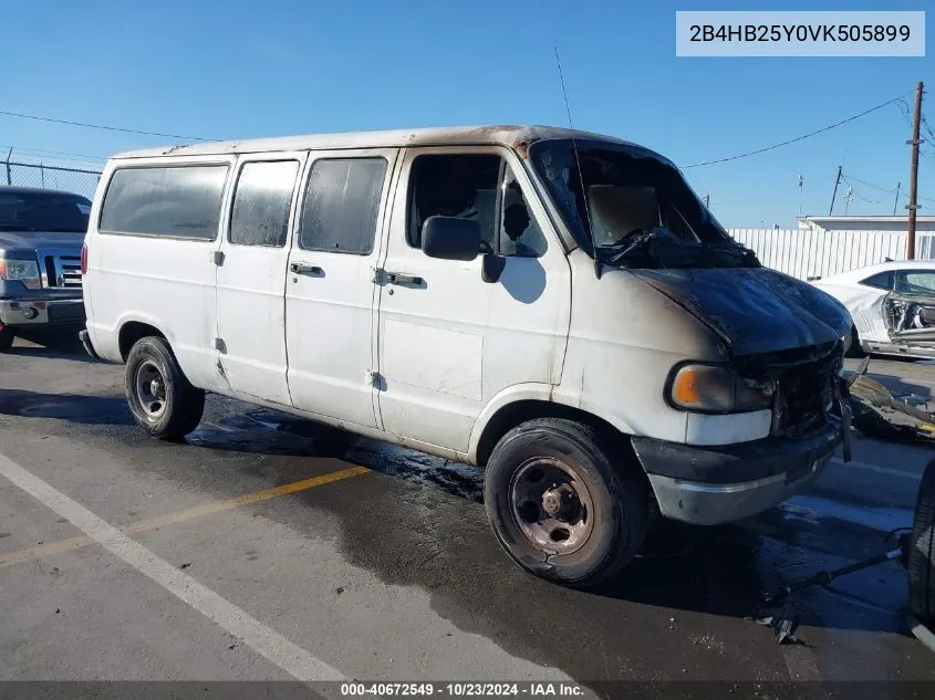 1997 Dodge Ram 2500 Value VIN: 2B4HB25Y0VK505899 Lot: 40672549