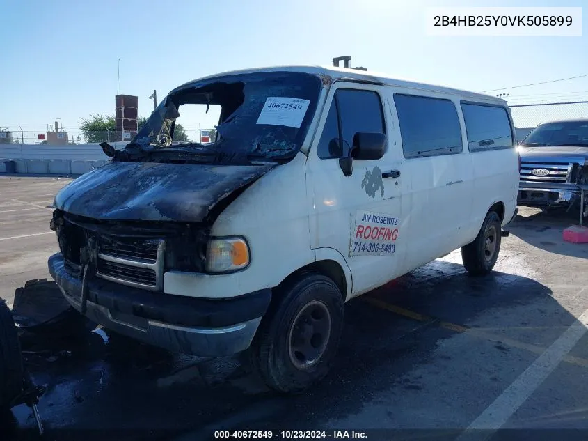 1997 Dodge Ram 2500 Value VIN: 2B4HB25Y0VK505899 Lot: 40672549