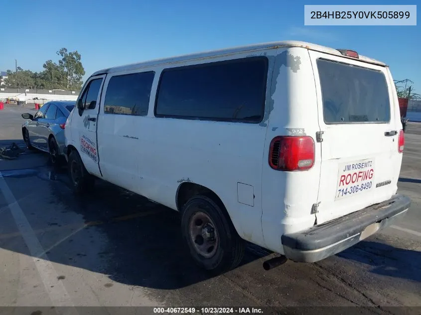 1997 Dodge Ram 2500 Value VIN: 2B4HB25Y0VK505899 Lot: 40672549