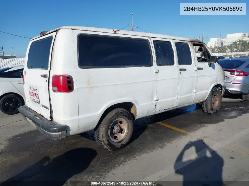 1997 Dodge Ram 2500 Value VIN: 2B4HB25Y0VK505899 Lot: 40672549