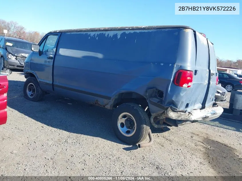 1997 Dodge Ram Van 2500 Commercial VIN: 2B7HB21Y8VK572226 Lot: 40805266