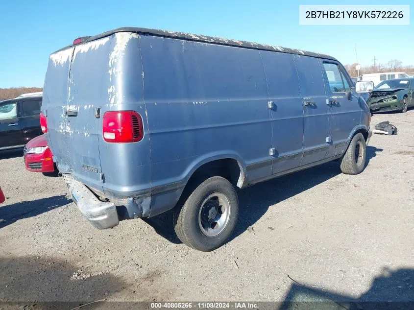 1997 Dodge Ram Van 2500 Commercial VIN: 2B7HB21Y8VK572226 Lot: 40805266