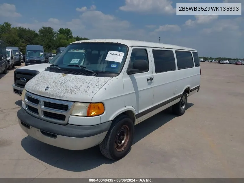 1998 Dodge Ram Wagon 3500 Value VIN: 2B5WB35Z9WK135393 Lot: 40040435