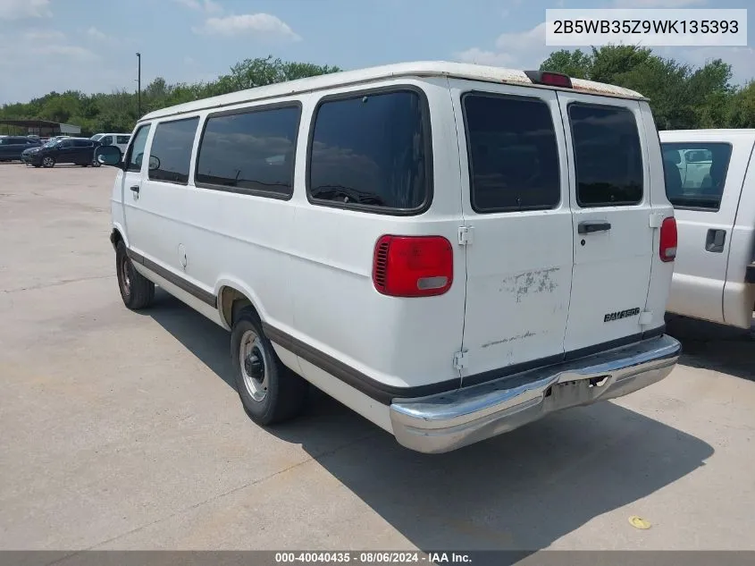 1998 Dodge Ram Wagon 3500 Value VIN: 2B5WB35Z9WK135393 Lot: 40040435