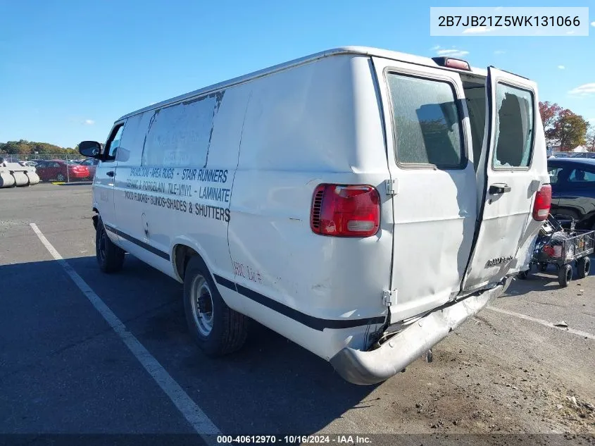 1998 Dodge Ram Van 2500 Commercial/Commercial Maxi/Conversion VIN: 2B7JB21Z5WK131066 Lot: 40612970