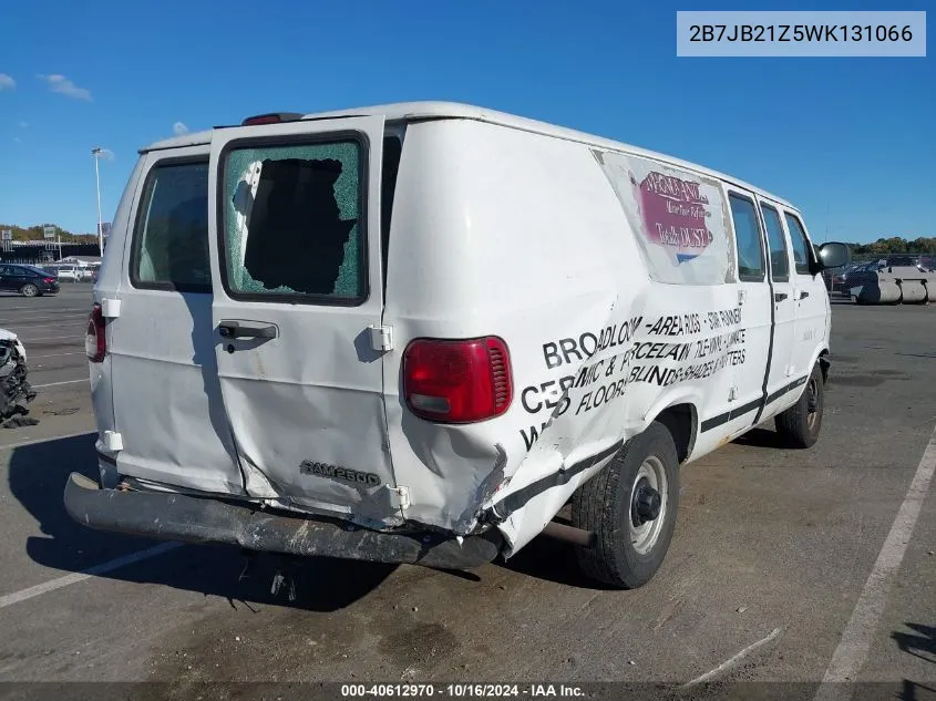 1998 Dodge Ram Van 2500 Commercial/Commercial Maxi/Conversion VIN: 2B7JB21Z5WK131066 Lot: 40612970