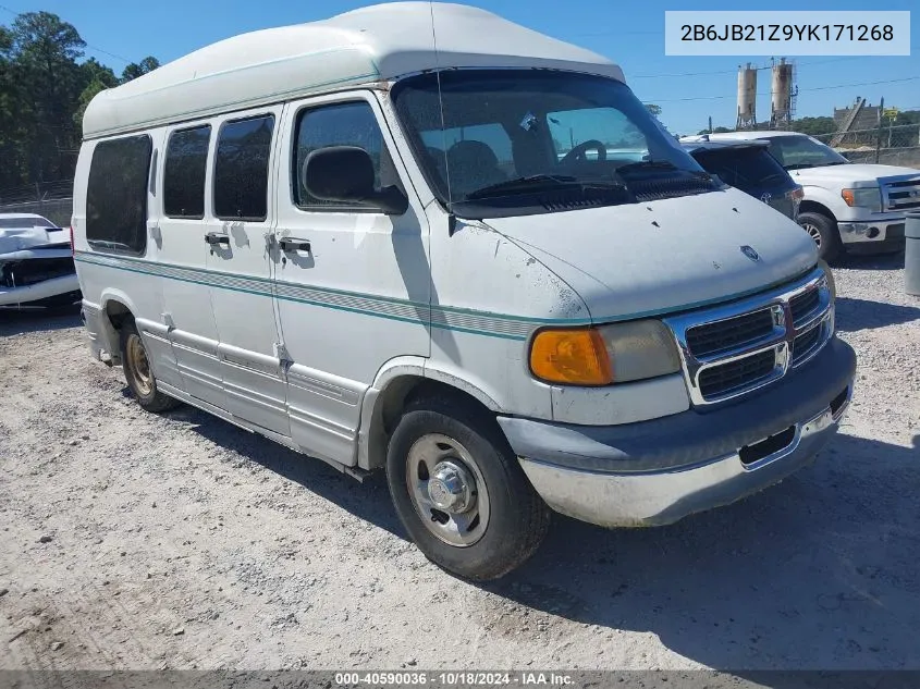 2000 Dodge Ram Van 2500 Conversion VIN: 2B6JB21Z9YK171268 Lot: 40590036