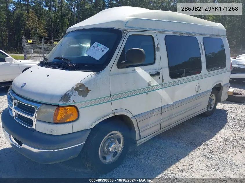 2000 Dodge Ram Van 2500 Conversion VIN: 2B6JB21Z9YK171268 Lot: 40590036