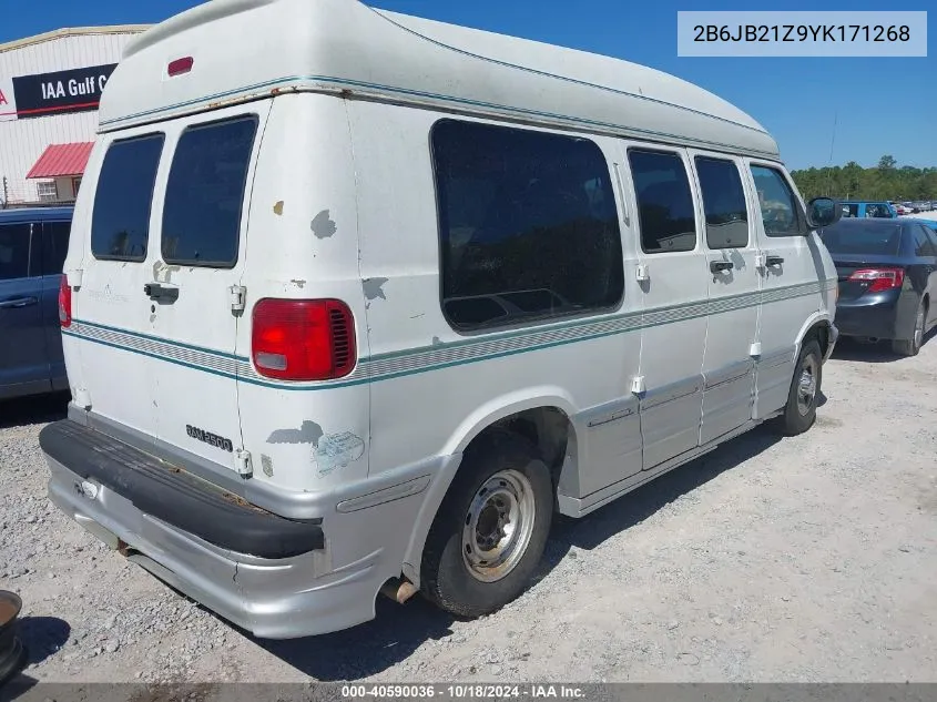 2000 Dodge Ram Van 2500 Conversion VIN: 2B6JB21Z9YK171268 Lot: 40590036