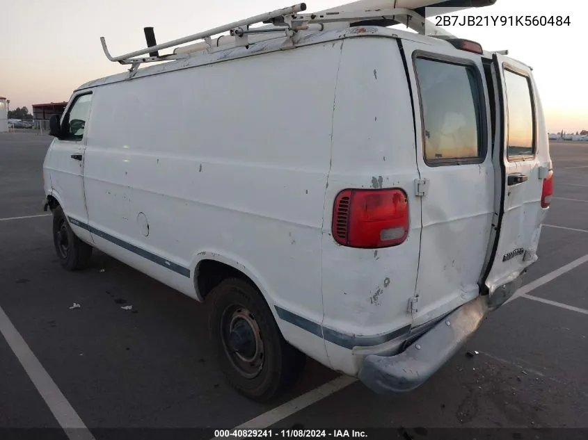 2001 Dodge Ram Van 2500 Conversion VIN: 2B7JB21Y91K560484 Lot: 40829241